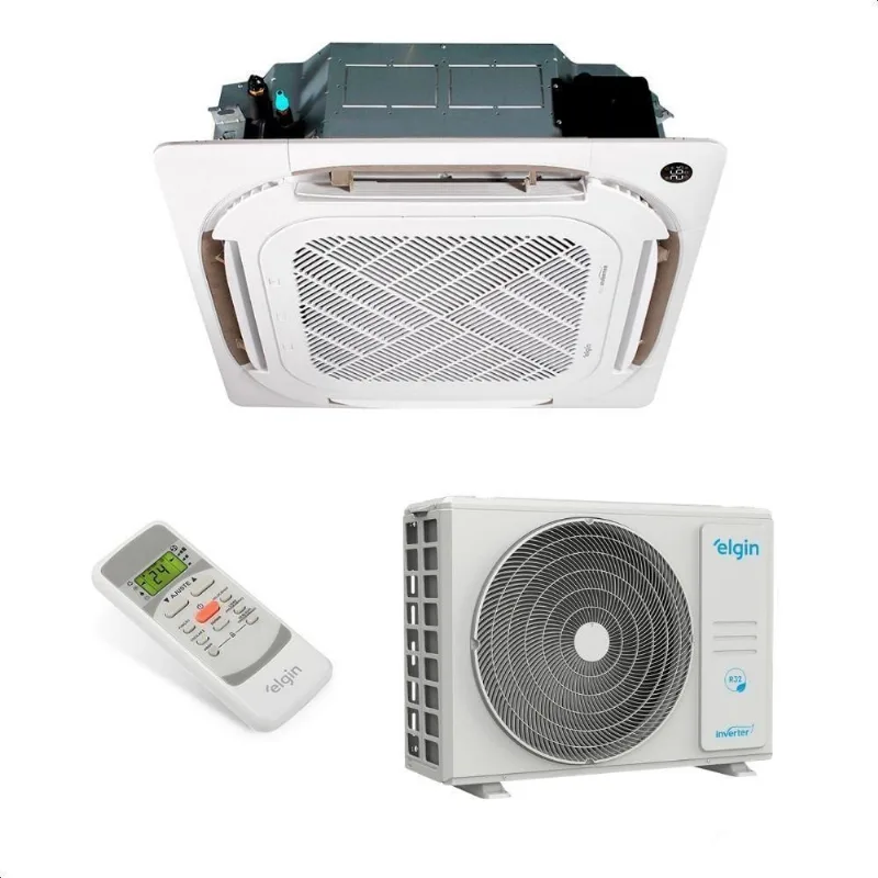 Ar Condicionado Cassete 4 Vias Inverter Eco Elgin 18000 BTUs Quente/Frio 220V Monofásico - Elgin