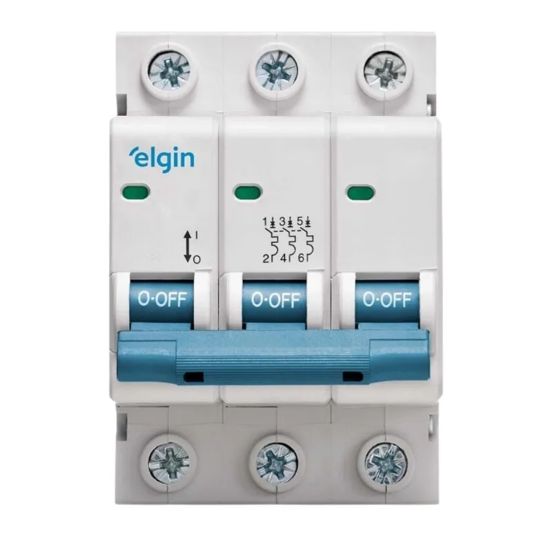Mini Disjuntor Tripolar 20A Curva C Elgin Mini Disjuntor Tripolar 20A Curva C 3KA Elgin - Elgin