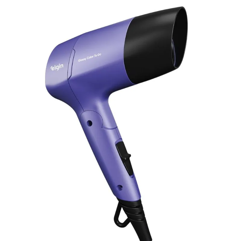 Secador De Cabelo Dobrável Elgin Glossy Color To Go Bivolt (MP) - Elgin