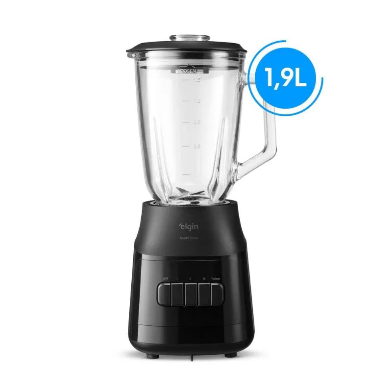 Liquidificador Elgin Super Force Preto 900W 3 Velocidades Preto / 220 - Elgin