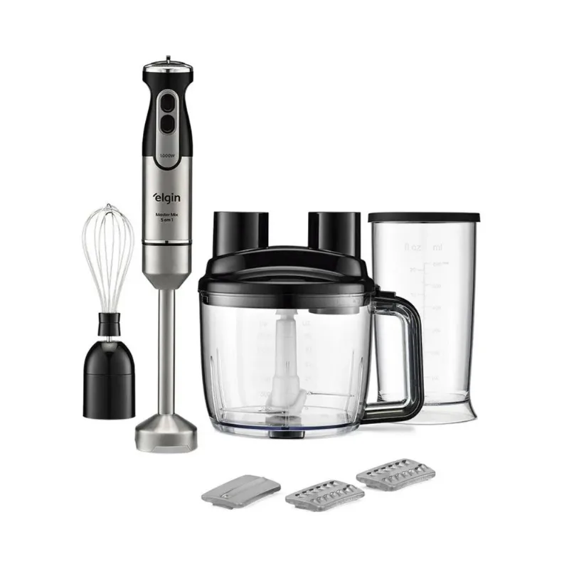 Mixer Elgin MIX5X Master Mix 5 em 1 1000W 4 Lâminas 5 Velocidades Preto,Inox / 220 - Elgin