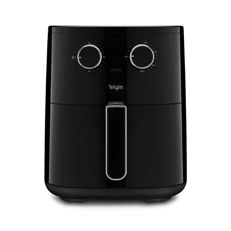 Fritadeira Air Fryer Elgin Six Fry Cesto Removível 6,5L 1500 Watts Preto (MP) - Elgin