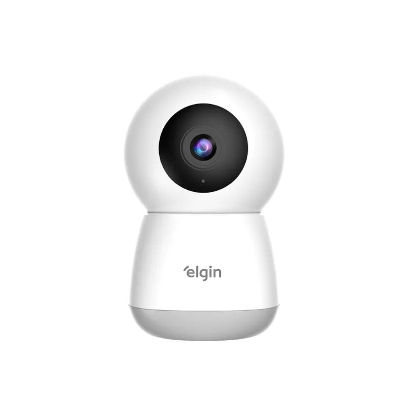 Câmera Inteligente Rotativa Vista Streaming 360 Elgin - 3MP Wi-Fi Visão Noturna e Transmissão Ao Vivo - Elgin