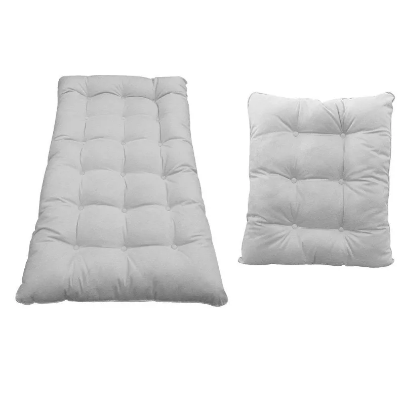 Kit Almofadas Para Poltrona e Puff Costela Corano Branco