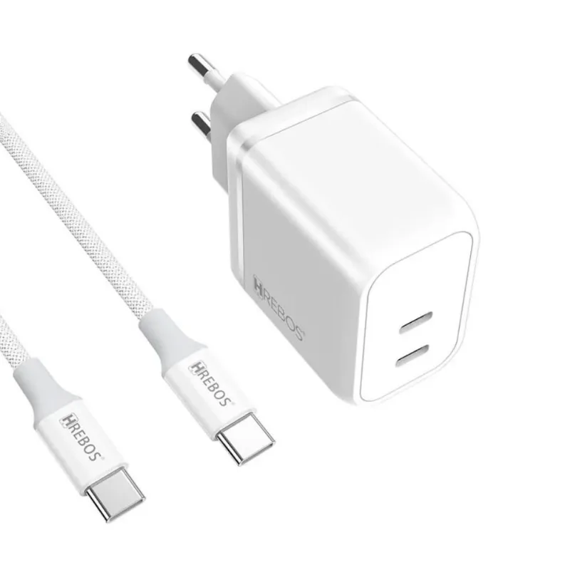 Carregador De Parede Hrebos USB-C 45W CRG-503C Branco (MP)