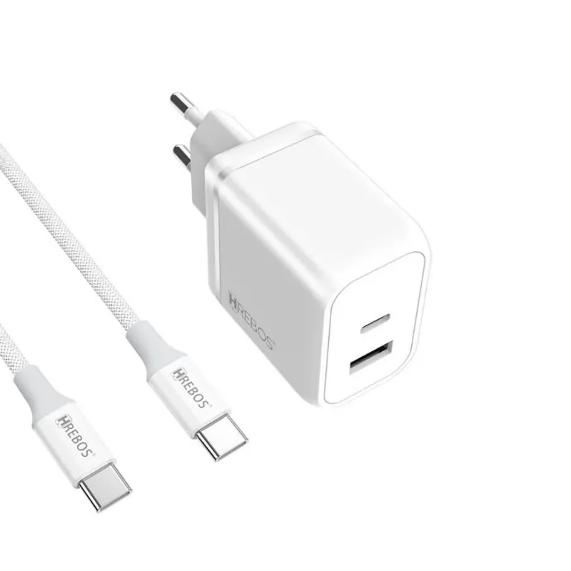 Carregador USB-C Hrebos 45W CRG-502C Branco (MP)