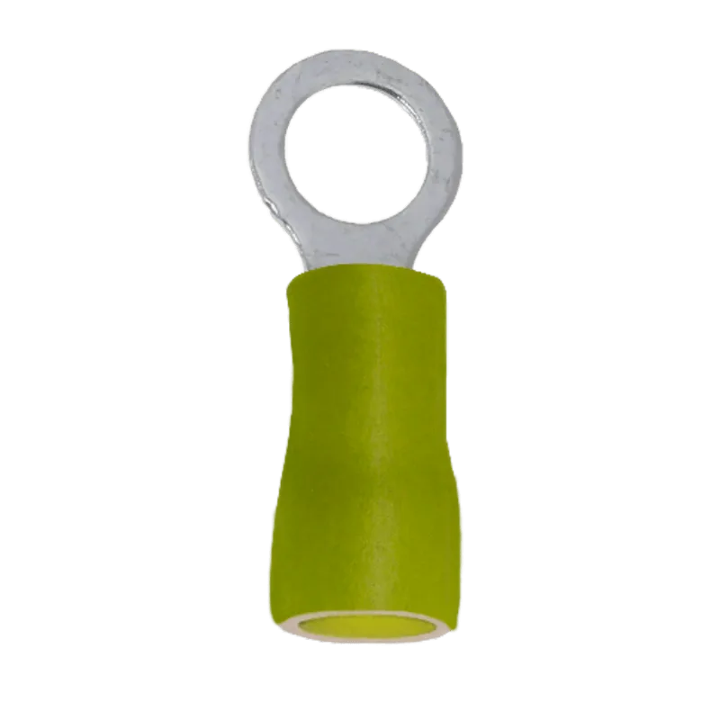 Terminal Anel Amarelo Para Fios De 4 6mm 1/4 50 Peças Bricopack