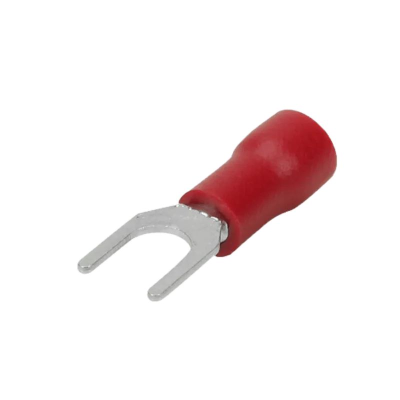 Terminal Forquilha Vermelho Para Fios De 0,5 A 1,5mm 50 Peças Bricopack