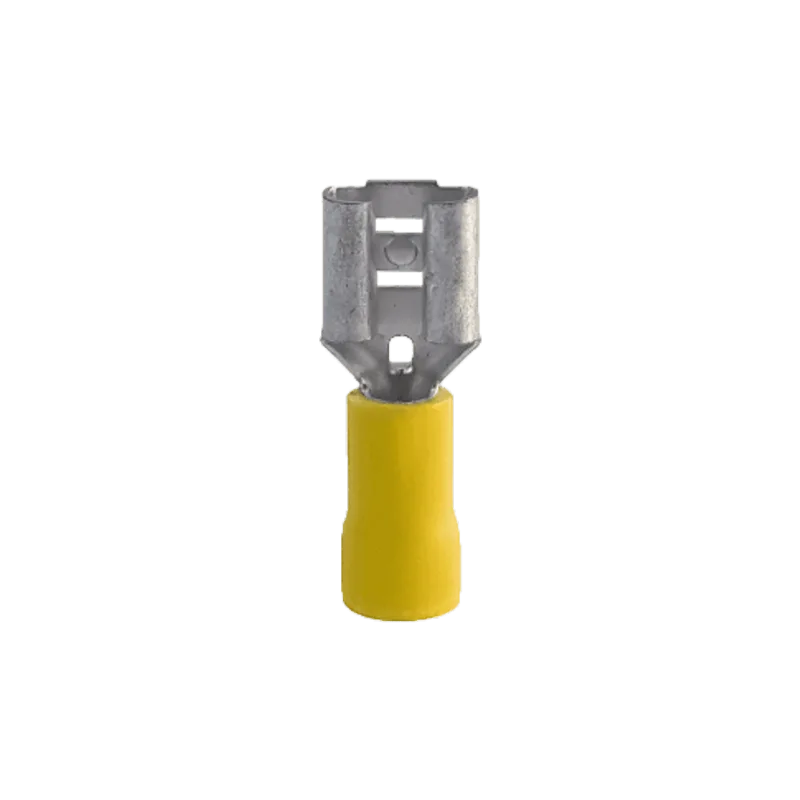 Terminal Fêmea Amarelo Para Fios 4 A 6mm 05 Peças Bricopack