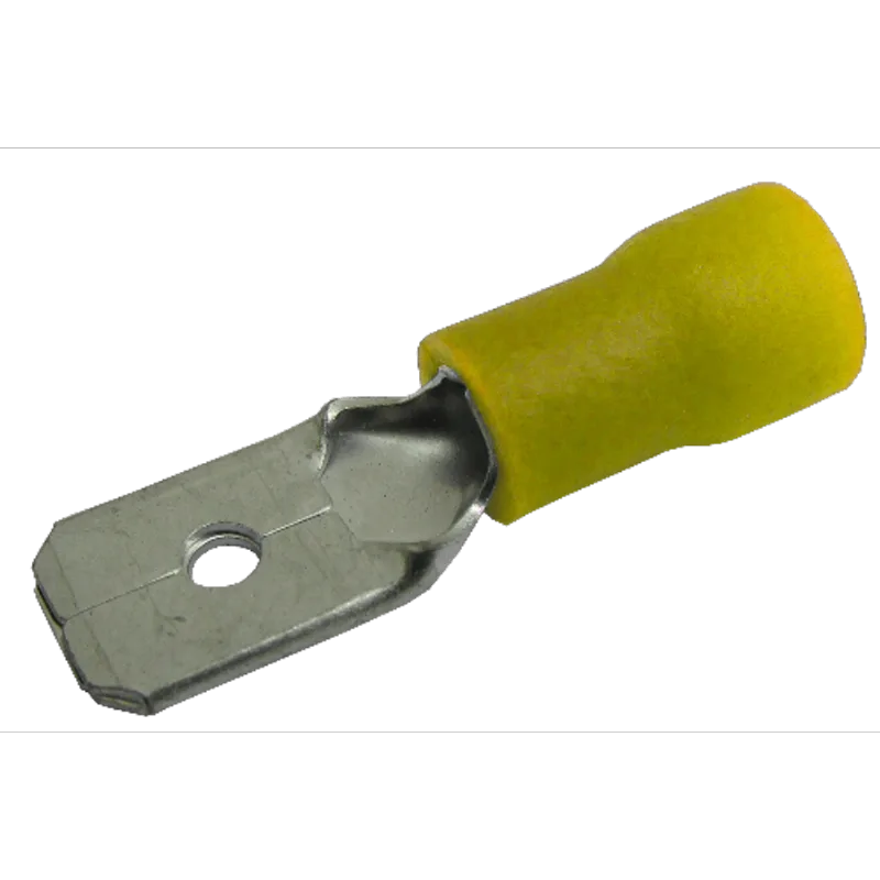 Terminal Macho Amarelo Para Fios 4 A 6mm 05 Peças Bricopack