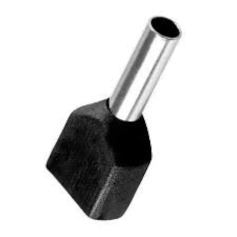 Terminal Ilhos Tubular Preto 1,5Mm² 5 Peças Bricopack