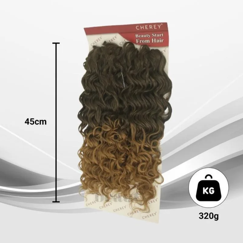 Cabelo Organico Crochet Zlp 320Gr 45Cm