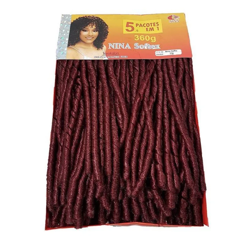 Cabelo Nina Soft Dread Fibra Sintética 360G Crochet Braid