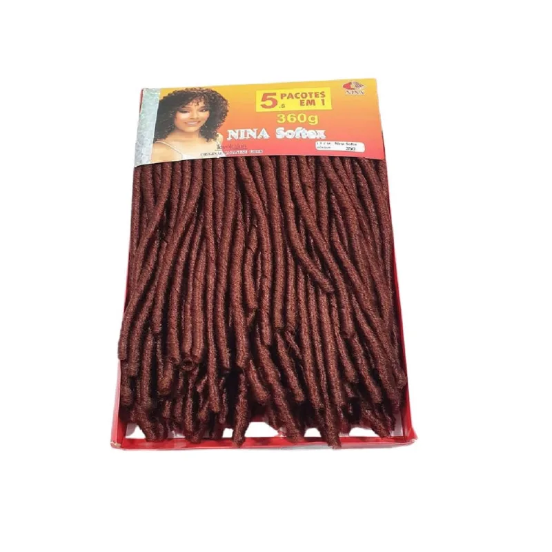 Aplique de Cabelo Soft Dread Crochet 360g Cherey Fibra Sintética 60cm Cabelo Nina Soft Dread Fibra Sintética 360G Crochet Braid