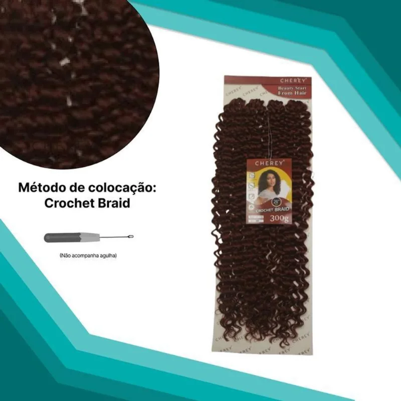 Cabelo Orgânico Percific Curl 300G 65Cm Para Crochet Braid