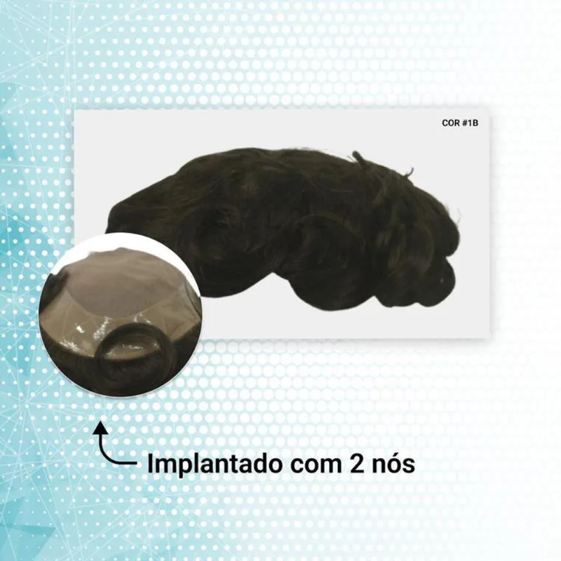 Protese Capilar Hibrida Dm - Micropele + Tela Lace (20X25)