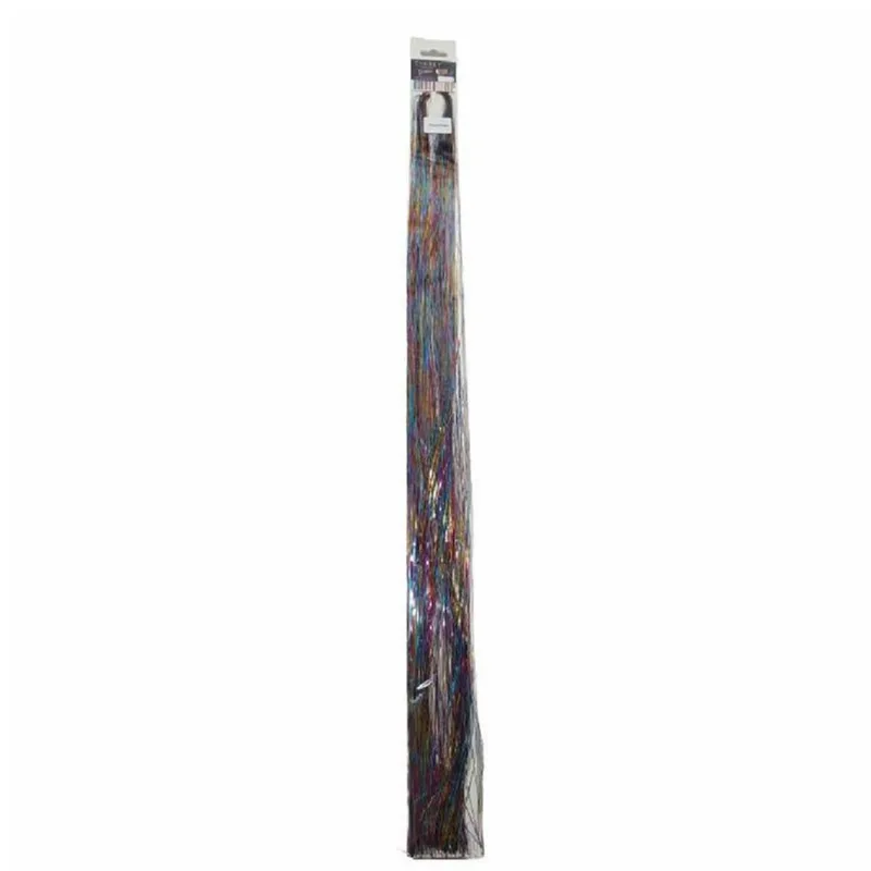 Aplique Para Cabelos Gliter 24 Colorido 1 Par - Roxo Preto