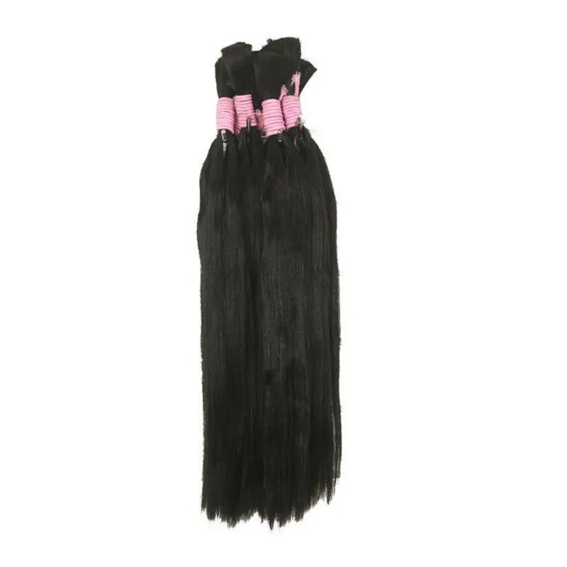 Aplique Alongamento 50g 55cm Linha Rosa 100% Cabelo Humano Castanho Escuro Cabelo Humano Indiano 50Gr 55Cm Castanho