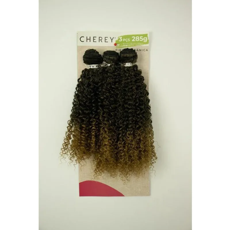 Apliques Cacheados Orgânicos 285g Cherey 50/55/60cm T1B/27 Cabelo Orgânico Cacheado Golvo 285 G