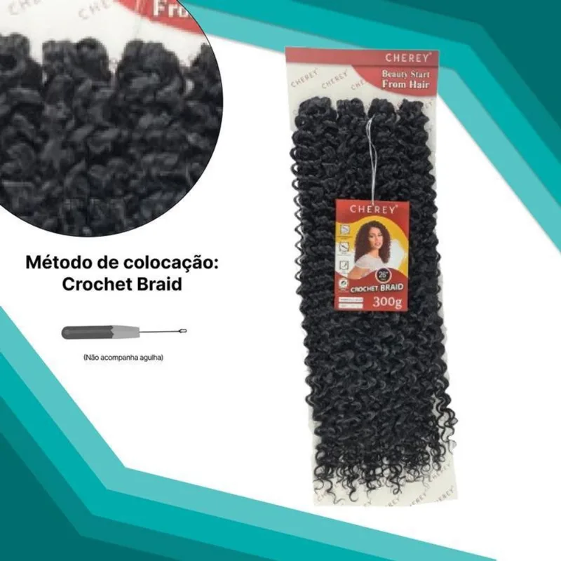 Cabelo Orgânico Percific Curl 300G 65Cm Para Crochet Braid