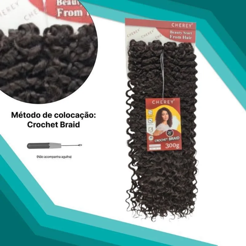 Cabelo Orgânico Percific Curl 300G 65Cm Para Crochet Braid