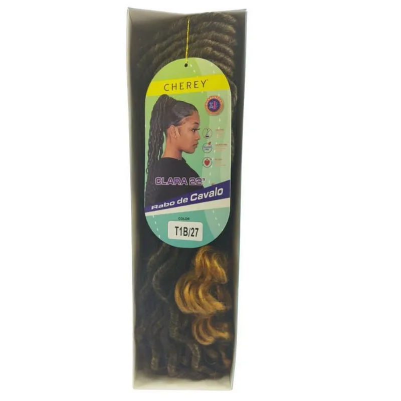 Aplique Rabo De Cavalo Com Dread Mod. Clara 55Cm