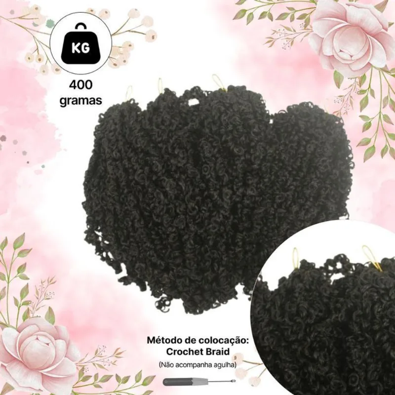 Cabelo Crochet Braid Plus Cacheado 400G
