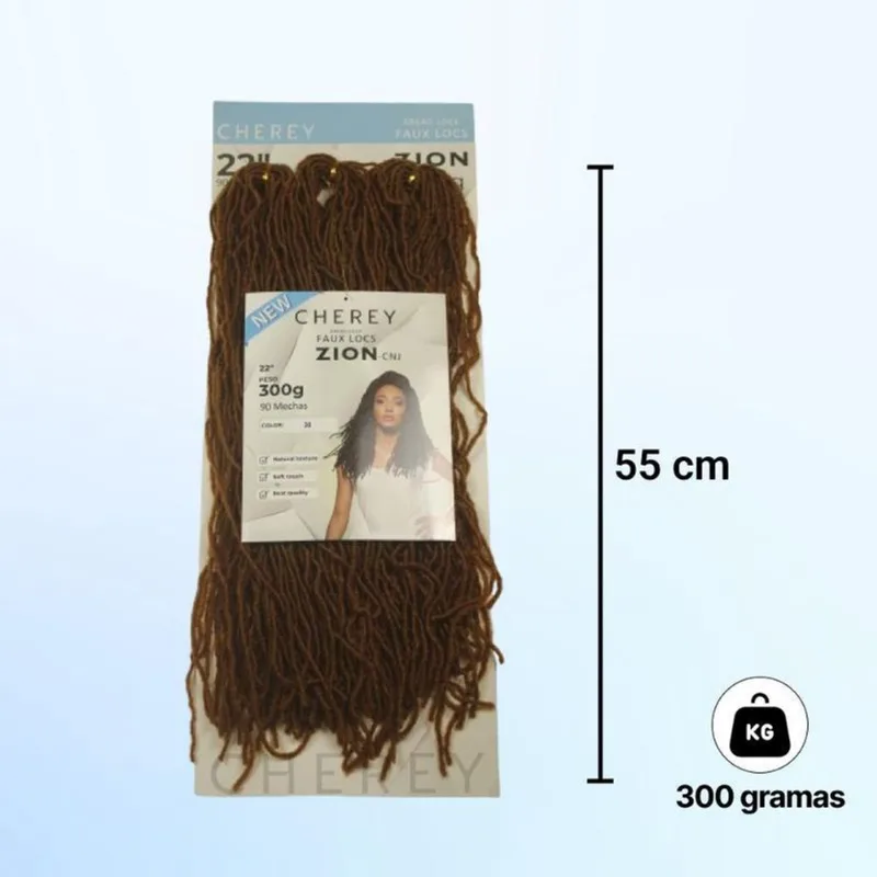 Cabelo Dread Faux Locs Zion 300G 55 Cm