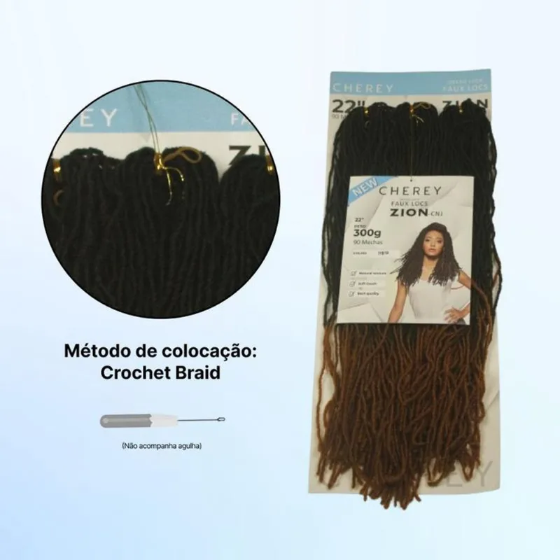 Cabelo Dread Faux Locs Zion 300G 55 Cm