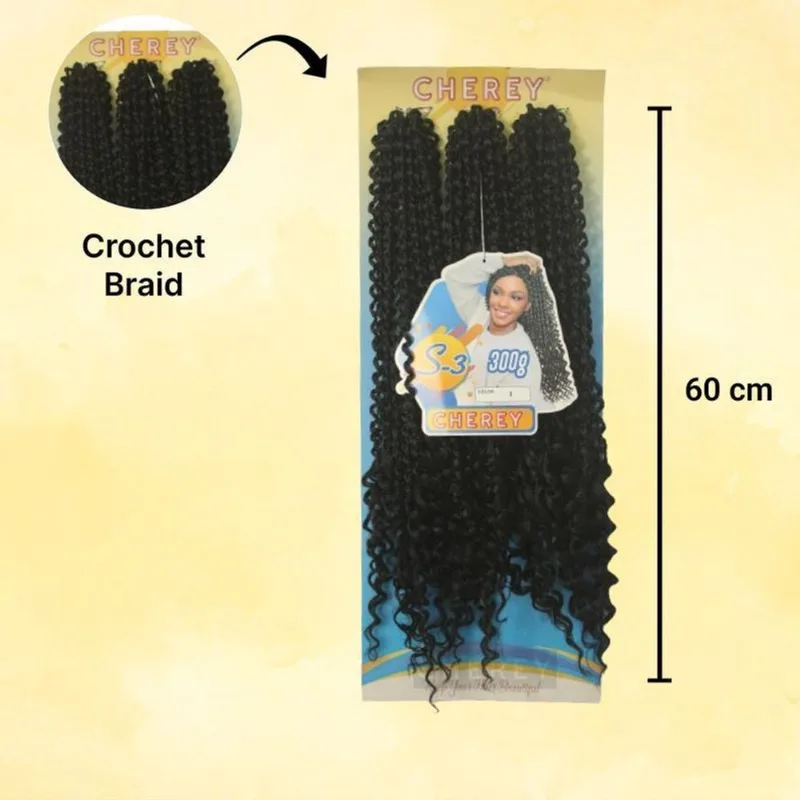 Cabelo S3 Fibra Sintética 300G Para Crochet Braid