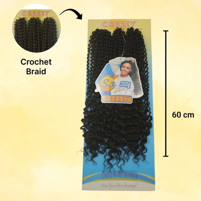Cabelo S3 Fibra Sintética 300G Para Crochet Braid
