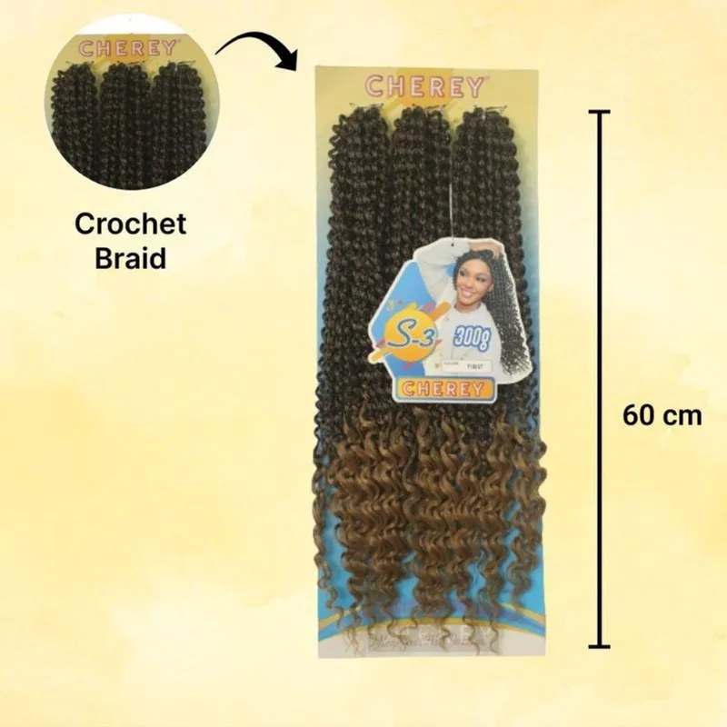 Cabelo S3 Fibra Sintética 300G Para Crochet Braid