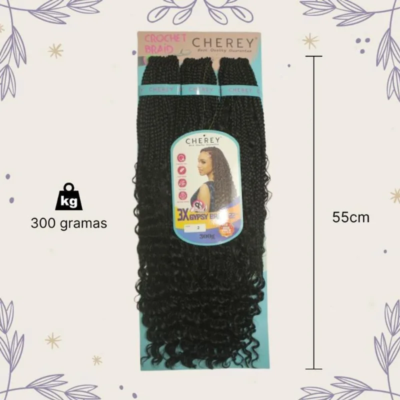 Aplique Gypsy 3X Cabelo Boho Box 300Gr Crochet Braid