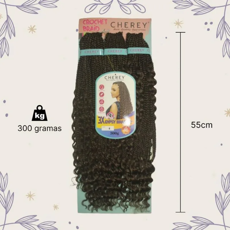 Aplique Gypsy 3X Cabelo Boho Box 300Gr Crochet Braid