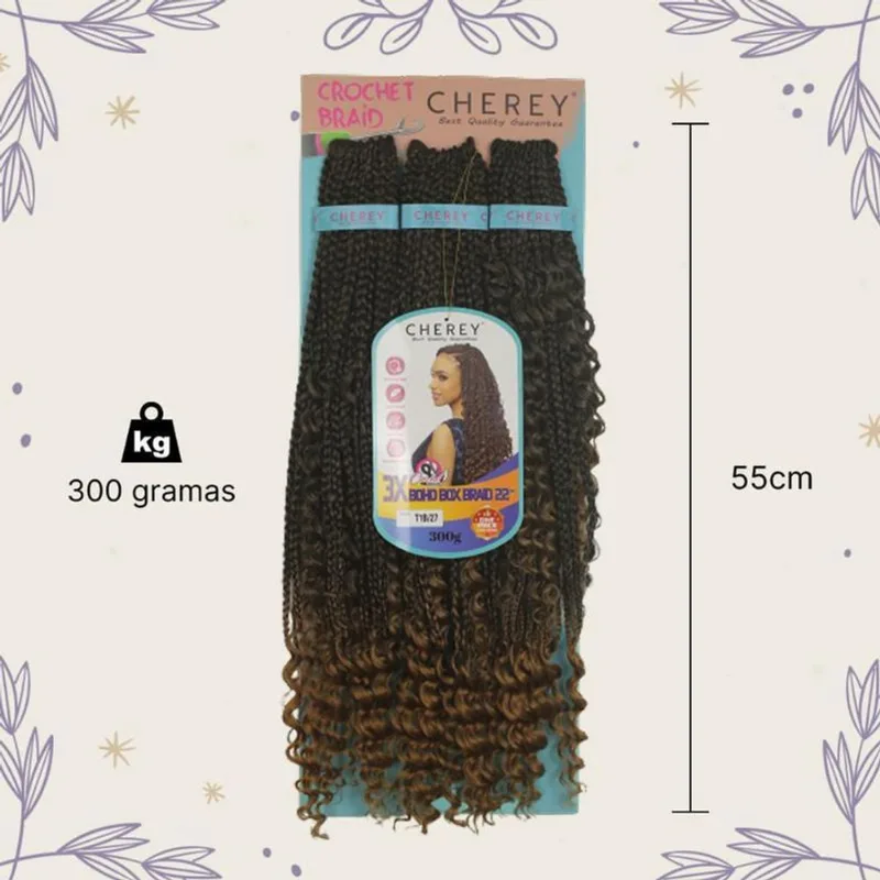 Aplique Gypsy 3X Cabelo Boho Box 300Gr Crochet Braid