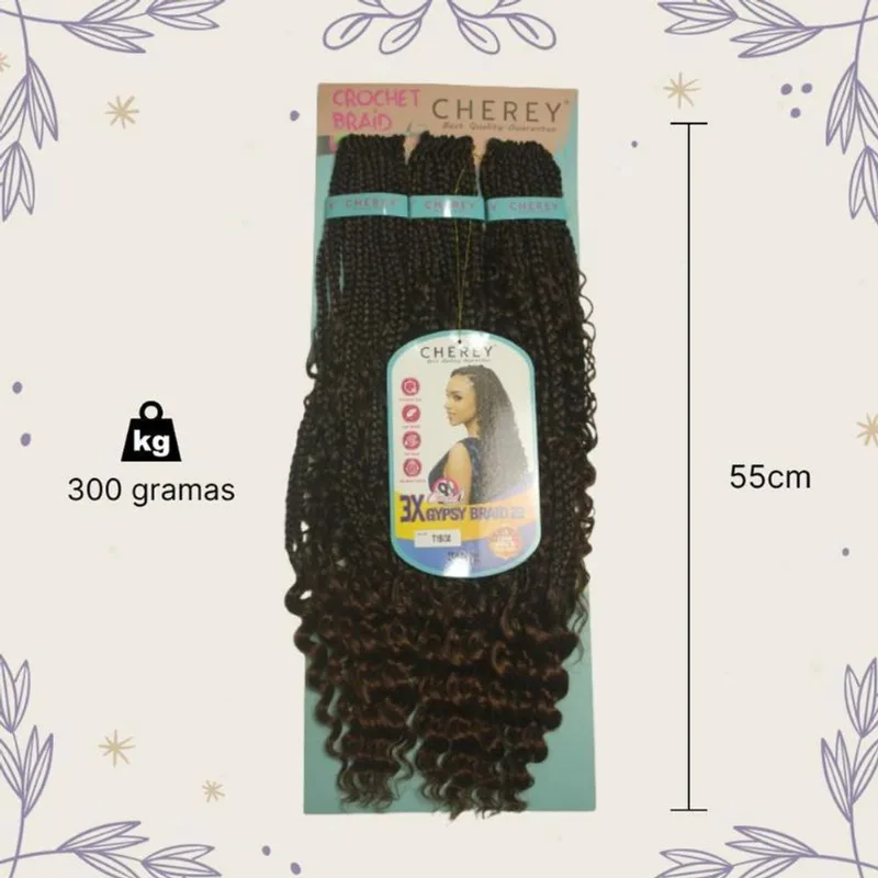 Aplique Gypsy 3X Cabelo Boho Box 300Gr Crochet Braid