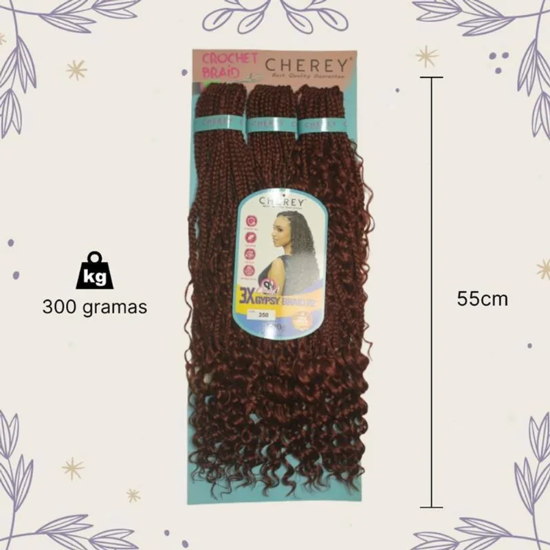 Aplique Gypsy 3X Cabelo Boho Box 300Gr Crochet Braid