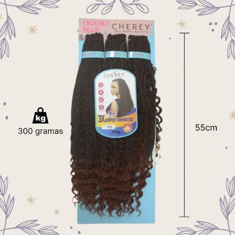 Aplique Gypsy 3X Cabelo Boho Box 300Gr Crochet Braid