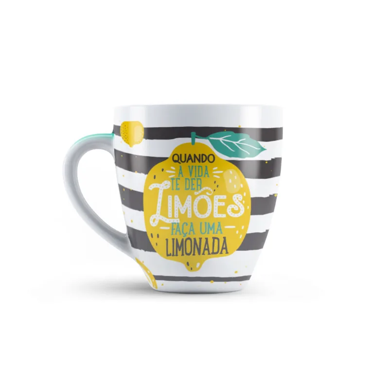 Caneca de Porcelana Limões 440ml Up Home - UD251 UD251