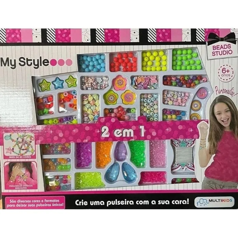 Kit Pulseira My Style Beads Studio BR1272 - Multikids