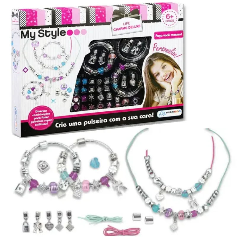 Kit Pulseira My Style Life Charms Deluxe BR1276 - Multikids