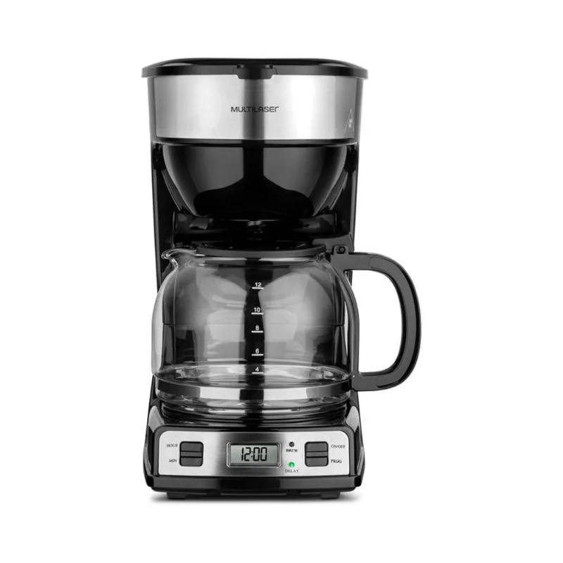 Cafeteira Digital Elétrica 32 Xícaras Jarra Vidro 127v Preto 110V