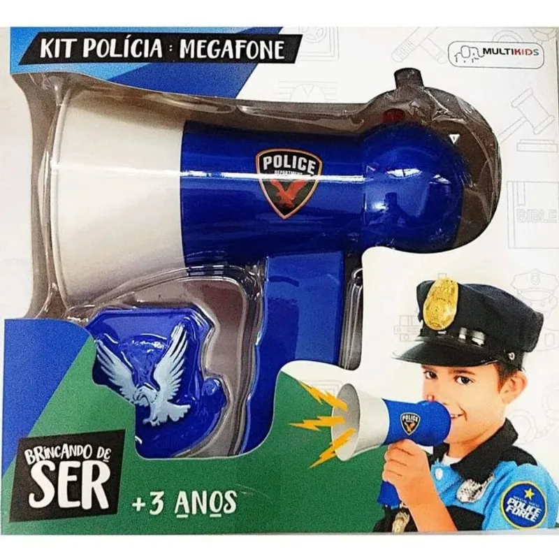Brincando de Ser - Mini Megafone Policial - Multikids - UNICA