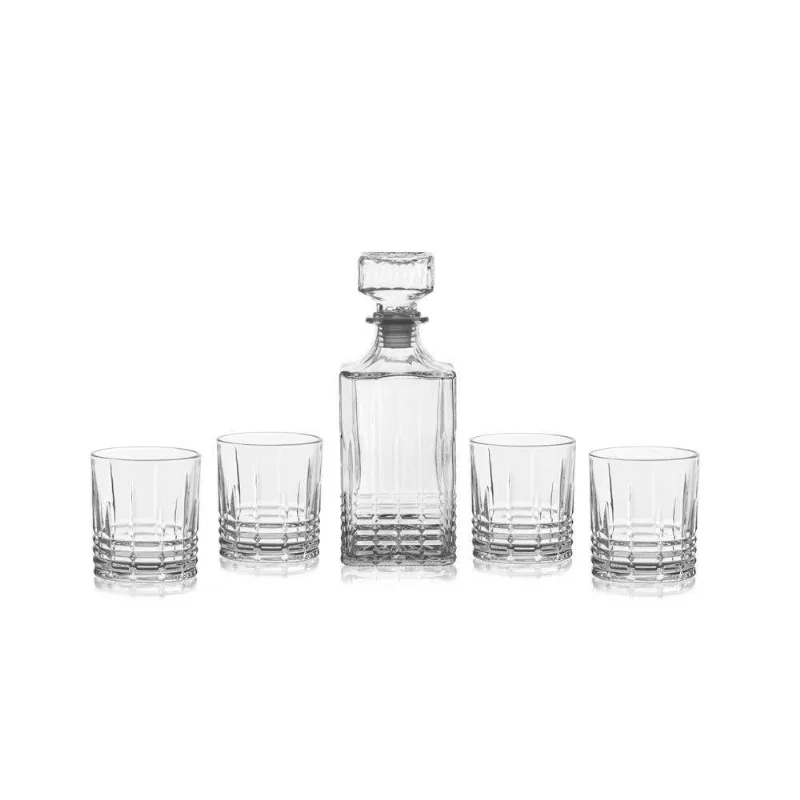 Conjunto P/ Whisky/licor 5 Peças Em Vidro 900ml