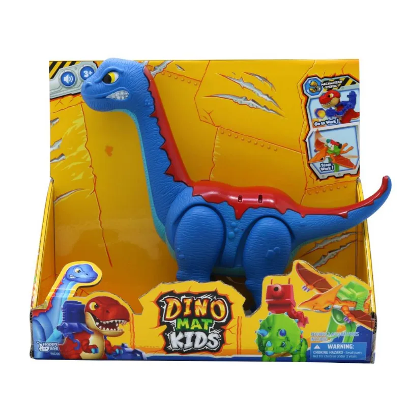 Figura de Ação - Jurassic Fun - Junior Brontossauro - Dino Mat Kids - Com Som - Multikids