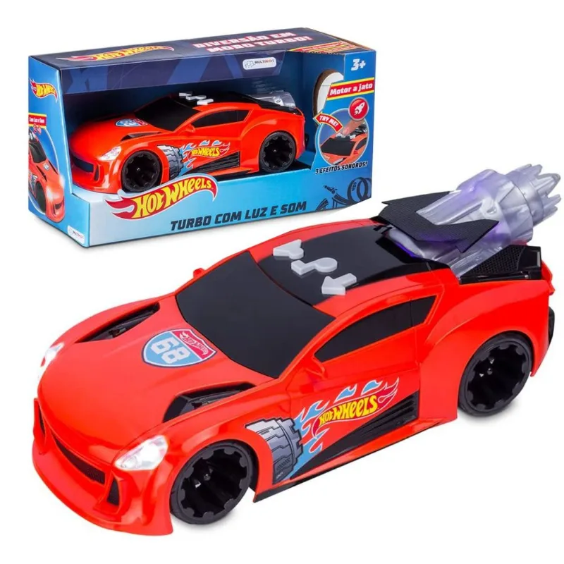Carro Hot Wheels Turbo Laranja BR1431 - Multikids - Multikids