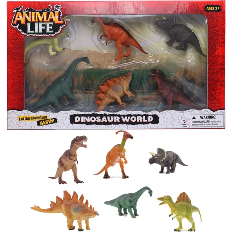 Brinquedo Infantil 6 Dinossauros Jurassic Fun Dino Multikids BR1467