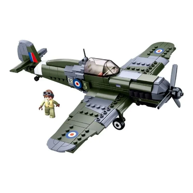 Blocos de Montar Cubic Avião de Combate WWII 290 Peças Multilaser