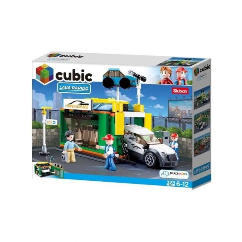 Blocos de Montar Cubic Lava-Rápido 323 Pçs Multikids