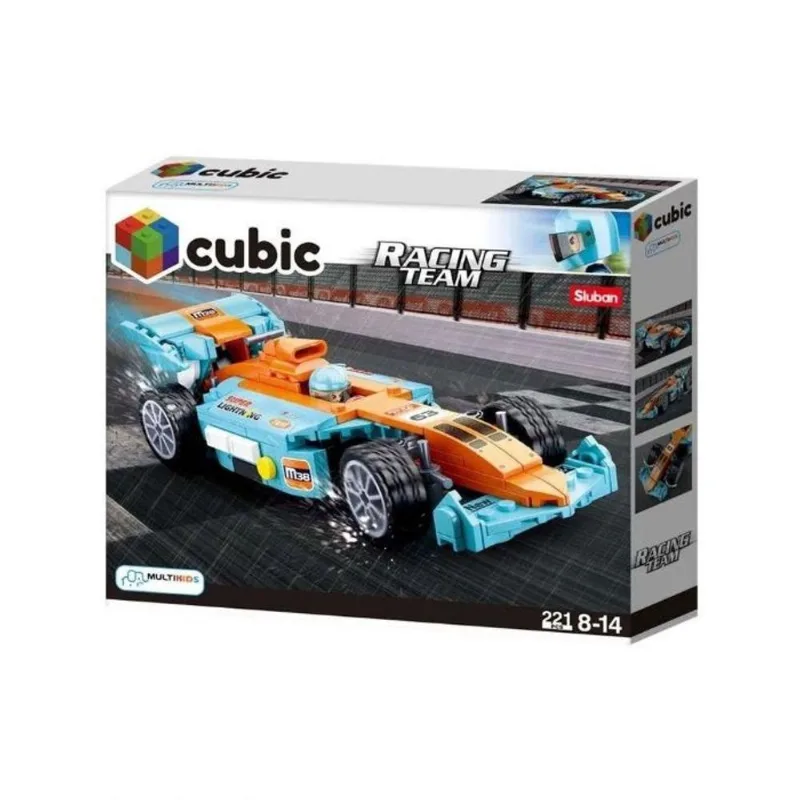 Blocos de Montar Cubic Racing Team 221 Pçs Multikids